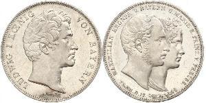 2 Thaler Regno di Baviera (1806 - 1918) Argento Ludovico I di Baviera (re)(1786 – 1868)