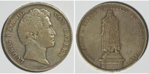2 Thaler Regno di Baviera (1806 - 1918) Argento Ludovico I di Baviera (re)(1786 – 1868)