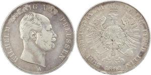 2 Thaler Regno di Prussia (1701-1918) Argento Wilhelm I, German Emperor (1797-1888)