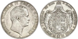 2 Thaler Regno di Prussia (1701-1918) Argento Federico Guglielmo IV di Prussia (1795 - 1861)