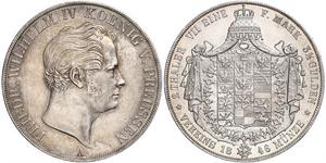 2 Thaler Regno di Prussia (1701-1918) Argento Federico Guglielmo IV di Prussia (1795 - 1861)
