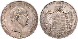 2 Thaler Regno di Prussia (1701-1918) Argento Federico Guglielmo IV di Prussia (1795 - 1861)
