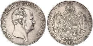 2 Thaler Regno di Prussia (1701-1918) Argento Federico Guglielmo IV di Prussia (1795 - 1861)