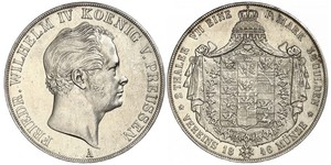 2 Thaler Regno di Prussia (1701-1918) Argento Federico Guglielmo IV di Prussia (1795 - 1861)