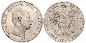 2 Thaler Regno di Prussia (1701-1918) Argento Wilhelm I, German Emperor (1797-1888)
