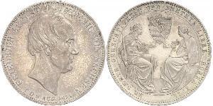 2 Thaler Regno di Sassonia (1806 - 1918) Argento Federico Augusto II di Sassonia