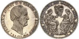 2 Thaler Regno di Sassonia (1806 - 1918) Argento Federico Augusto II di Sassonia