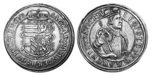 2 Thaler Alsacia Plata Leopoldo V de Habsburgo (1586 – 1632)
