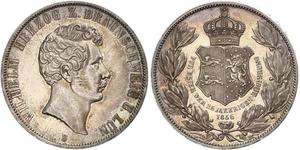 2 Thaler Ducado de Brunswick (1815 - 1918) Plata Guillermo de Brunswick