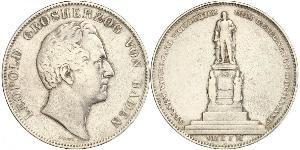 2 Thaler Gran Ducado de Baden (1806-1918) Plata Leopoldo I de Baden(1790 – 1852)