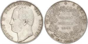 2 Thaler Hesse-Darmstadt (1806 - 1918) Plata Luis II de Hesse-Darmstadt