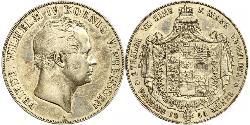 2 Thaler Reino de Prusia (1701-1918) Plata Federico Guillermo IV de Prusia (1795 - 1861)
