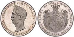 2 Thaler Principado de Reuss (línea mayor) (1778 - 1918) Plata Enrique XX de Reuss-Greiz