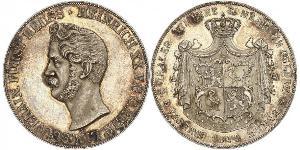 2 Thaler Principado de Reuss (línea mayor) (1778 - 1918) Plata Enrique XX de Reuss-Greiz