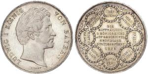 2 Thaler Reino de Baviera (1806 - 1918) Plata Luis I de Baviera(1786 – 1868)