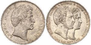 2 Thaler Reino de Baviera (1806 - 1918) Plata Luis I de Baviera(1786 – 1868)
