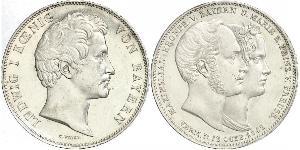 2 Thaler Reino de Baviera (1806 - 1918) Plata Luis I de Baviera(1786 – 1868)