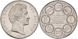 2 Thaler Reino de Baviera (1806 - 1918) Plata Luis I de Baviera(1786 – 1868)