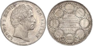 2 Thaler Reino de Baviera (1806 - 1918) Plata Luis I de Baviera(1786 – 1868)