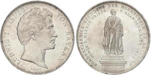 2 Thaler Reino de Baviera (1806 - 1918) Plata Luis I de Baviera(1786 – 1868)