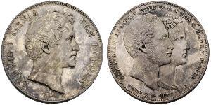 2 Thaler Reino de Baviera (1806 - 1918) Plata Luis I de Baviera(1786 – 1868)