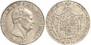 2 Thaler Reino de Prusia (1701-1918) Plata Federico Guillermo IV de Prusia (1795 - 1861)