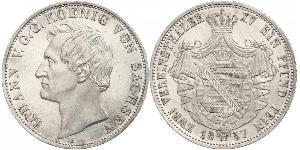 2 Thaler Reino de Sajonia (1806 - 1918) Plata 