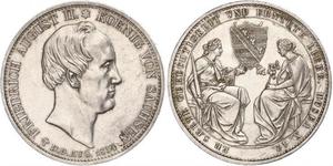 2 Thaler Reino de Sajonia (1806 - 1918) Plata Federico Augusto II de Sajonia