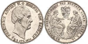 2 Thaler Reino de Sajonia (1806 - 1918) Plata Federico Augusto II de Sajonia