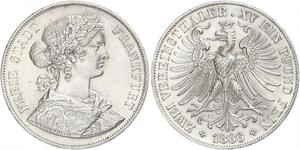 2 Thaler States of Germany Plata 