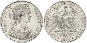 2 Thaler States of Germany Plata 