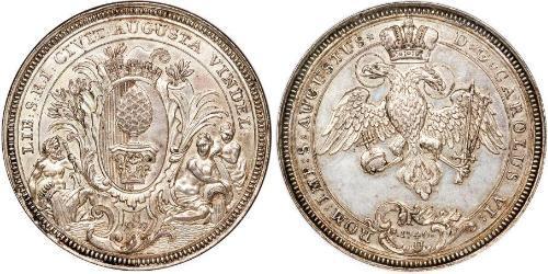 2 Thaler Augsburg (1276 - 1803) Silber Karl VI, Römisch-deutscher Kaiser (1685-1740)