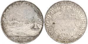 2 Thaler Freie Stadt Frankfurt Silber 