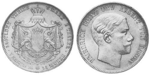 2 Thaler Grand Duchy of Baden (1806-1918) Silber Friedrich I. (Baden, Großherzog) (1826 - 1907)