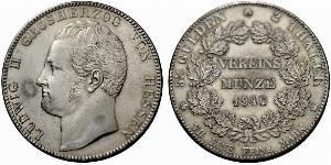 2 Thaler Großherzogtum Hessen (1806 - 1918) Silber Ludwig II. (Hessen-Darmstadt)