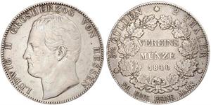 2 Thaler Großherzogtum Hessen (1806 - 1918) Silber Ludwig II. (Hessen-Darmstadt)