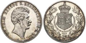 2 Thaler Herzogtum Braunschweig (1815 - 1918) Silber Wilhelm (Braunschweig)