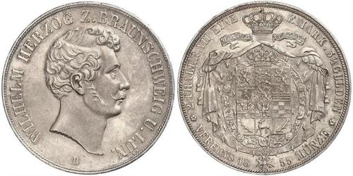 2 Thaler Herzogtum Braunschweig (1815 - 1918) Silber Wilhelm (Braunschweig)