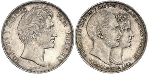 2 Thaler Königreich Bayern (1806 - 1918) Silber Ludwig I. (Bayern)(1786 – 1868)