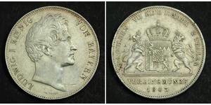 2 Thaler Königreich Bayern (1806 - 1918) Silber Ludwig I. (Bayern)(1786 – 1868)