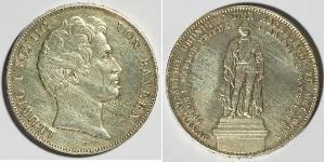 2 Thaler Königreich Bayern (1806 - 1918) Silber Ludwig I. (Bayern)(1786 – 1868)