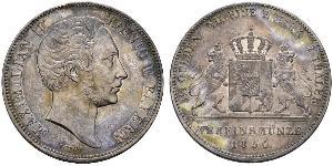 2 Thaler Königreich Bayern (1806 - 1918) Silber Maximilian II. Joseph (Bayern)(1811 - 1864)