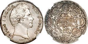 2 Thaler Königreich Bayern (1806 - 1918) Silber Ludwig I. (Bayern)(1786 – 1868)