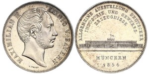2 Thaler Königreich Bayern (1806 - 1918) Silber Maximilian II. Joseph (Bayern)(1811 - 1864)