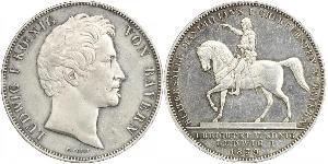2 Thaler Königreich Bayern (1806 - 1918) Silber Ludwig I. (Bayern)(1786 – 1868)