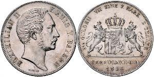 2 Thaler Königreich Bayern (1806 - 1918) Silber Maximilian II. Joseph (Bayern)(1811 - 1864)