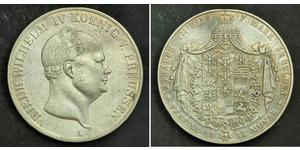 2 Thaler Königreich Preußen (1701-1918) Silber Friedrich Wilhelm IV. (1795 - 1861)