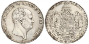 2 Thaler Königreich Preußen (1701-1918) Silber Friedrich Wilhelm IV. (1795 - 1861)