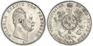 2 Thaler Königreich Preußen (1701-1918) Silber Wilhelm I, German Emperor (1797-1888)