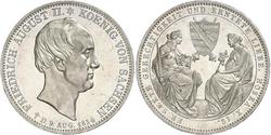 2 Thaler Königreich Sachsen (1806 - 1918) Silber Friedrich August II. (Sachsen)